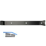 Langb�nder einseitig gerollt, ohne Kegel, 400x45x8 mm, Stahl schwarz geschmiedet