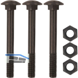 Schraubenset f�r Langband einseitig 400mm, Schwalbenschwanz, schwarz verzinkt