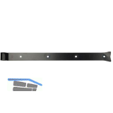 Langb�nder einseitig gerollt, ohne Kegel, 600x45x8 mm, Stahl schwarz geschmiedet