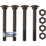 Schraubenset f�r Langband einseitig 600mm, Schwalbenschwanz, schwarz verzinkt