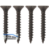 Schraubenset f�r Langband mittig gerollt 300mm, Stahl schwarz verzinkt