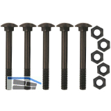 Schraubenset f�r Langband mittig gerollt 800mm, Stahl schwarz verzinkt