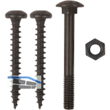 Schraubenset f�r Langband einseitig gerollt 300mm, Stahl schwarz verzinkt