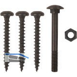 Schraubenset f�r Langband einseitig gerollt 400mm, Stahl schwarz verzinkt