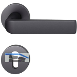 FSB Feuerschutz Dr�ckergarnitur 76 1267 AGL DIN PZ, Aluminium schwarz matt