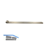 Langb�nder einseitig gerollt, ohne Kegel, 600 x 40 x 5 mm, Edelstahl-Effekt