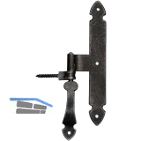 Fenstermittelband Kufstein, Eisen schwarz verzinkt, alt geb�rstet*