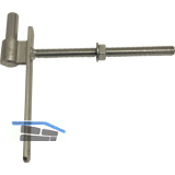 Durchschraubkegel 18 mm, M 14 x 195 mm, Edelstahl-Effekt