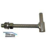 Durchschraubband-Rahmenteil, Bandrollen � 26 mm, M 16x150, Edelstahl-Effekt