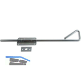 Torfeststeller mit Schlie�blech f�r Lochfixierung, gro�, Edelstahl-Effekt