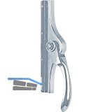 Tortreibriegel aufliegend, 14 x 14 mm, Hub 20 mm, verzinkt