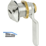 Blechmontagezylinder 19 mm verschiedensp. mit Messingschl�ssel,Messing verchromt