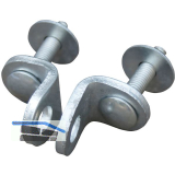 Vorhangschloss �se 2211 fest, Platte mit �se 40 x 30 x 40mm, Stahl verzinkt