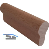Blindzylinder aus Holz, 80 x 17 x 33 mm, Buche roh