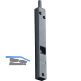 Kantenriegel U-Geh�use mit Griffschieber eckig, 100 x 14 x 11 mm, vernickelt