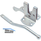 Gartent�rfalle komplett, f�r Vorhangschloss gerichtet, verzinkt