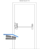 BKS Fluchtt�rschloss-Set 1 flg. Funktion E/EN 1125, rechts, DM 65, Alu