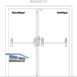 BKS Fluchtt�rschloss-Set 2 flg. Funktion B/EN 1125, rechts, DM 65, Alu