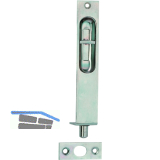 Einlassriegel mit Griffschieber, 140 x 25 mm, verzinkt