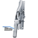 Tortreibriegel aufliegend sperrbar, 13 x 13 mm, Hub 23 mm, Stahl hell verzinkt