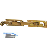 Gartentorverschluss Doppeltor�berwurf, Stahl gelb passiviert