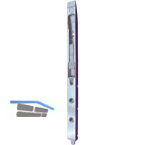 Innent�rkantriegel 600 mm, Radius 90, Stahl silberf�rbig (58469)