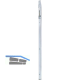 T�rkantriegel U-Geh�use mit Klapphebel. 800 x 18 x 17 mm, Hub 16,verzinkt silber