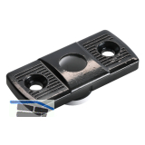 Stangenf�hrung f. Alut�ren A= 23 x 50 mm, schwarz beschichtet