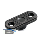 Stangenf�hrung f. Holzt�ren C= 20 x 50 mm, schwarz beschichtet