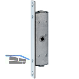 Einbauriegel mit Stulp 196 x 24 x 3 mm, Innengewinde M 10, DM 23, verzinkt