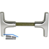 Garagentorschloss-Griffpaar, VK 9 mm, TS 40 - 50 mm, silber eloxiert