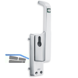 T�rtreibriegel aufliegend Pfeil, schwer sperrbar, rechts, Hub 23 mm,silber elox.