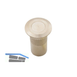 Bodenb�chse mit Verschluss, 10 mm, Messing blank