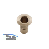 Bodenb�chse ohne Verschluss, 12 mm, Messing blank