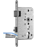 BMH Fluchtt�rschloss 1128, 2-flg. /EN 179, DM 65/20, links, Edelstahl