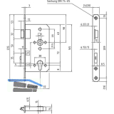 BMH Fluchtt�rschloss 1113 PZW 2-flg. Funktion E/EN 179, rund, links, Edelstahl