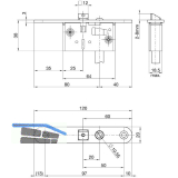 BKS Schaltschloss B1595, Stulp rund, gerade, 20/120 mm, DM 80+100, Edelstahl