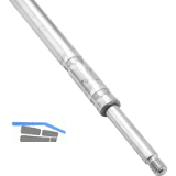 BKS Treibriegelstange 9006, 1500 mm, mit Gleitstopfen f�r oben, Stahl verzinkt