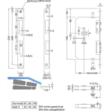 BMH Fluchtt�rtreibriegel 6130 Rundstulp 24 mm, DM 65 mm, universal, Edelstahl