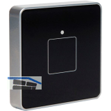 Transponderleser, Acryl mit Metallrahmen, schwarz-silber