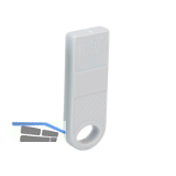 Transponder-Schl�ssel, 44 x 16 x 5 mm, Kunststoff grau