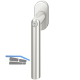FSB Fenstergriff 34 1076 81415 abschlie�bar ovale Rosette, Aluminium silber