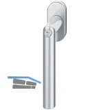 FSB Fenstergriff 34 1076 81415 abschlie�bar ovale Rosette, Edelstahl matt