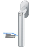 FSB Fenstergriff 34 1108 81415 abschlie�bar ovale Rosette, Edelstahl matt