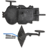 Rustikales Schlossset Grein, links, DM 100, Eisen verzinkt geschw�rzt