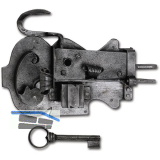 Rustikales Schlossset ULM, links, DM 120, Eisen verzinkt geschw�rzt