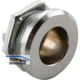 Blechmontagezylinder Geh�use ohne Einsatz, 30 x 22 mm, Zinkdruckguss verchromt