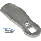 Sperrnase gerade f�r Blechmontagezylinder, 45 x 19 mm, Ma� H 18 mm, Edelstahl