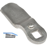 Sperrnase pos. gekr�pft f�r Blechmontagezylinder, 45 x 19mm,Ma� H 24mm,Edelstahl