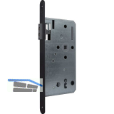 KFV Magnetfallenschloss 116 1/2, BB 72mm, Stulp rund,Edelstahl schwarz lackiert